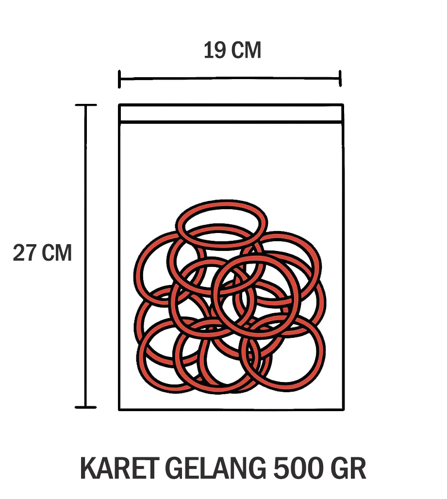 3 KARET GELANG 500GR NON KLIP