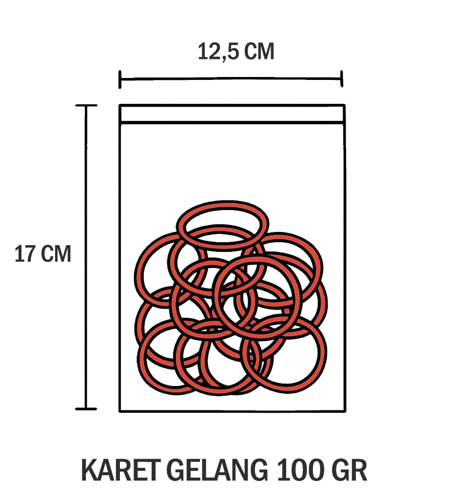 6 KARET GELANG 100GR NON KLIP